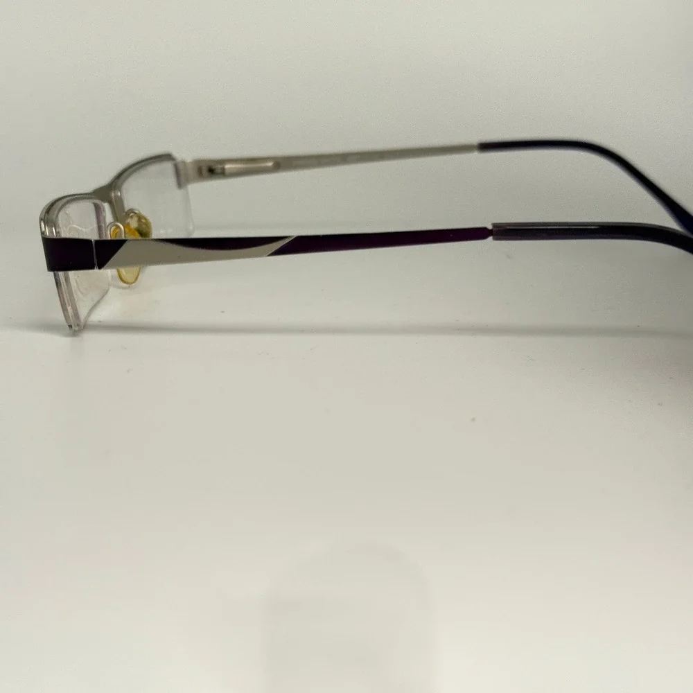 Firenze Arctic Eyeglasses Mat Purple‎ Mat Silver 49-18-145 Half Rim Frames